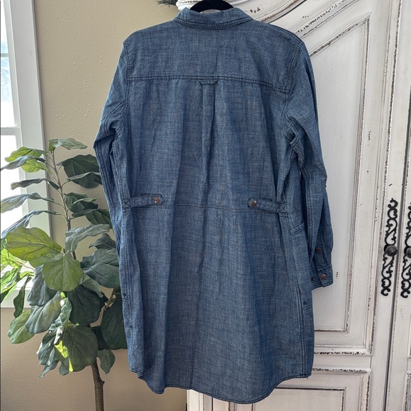 NWT Duluth Trading Co. Women’s Rootstock Chambray Shirt Dress Size Large NEW - Picture 2 of 7